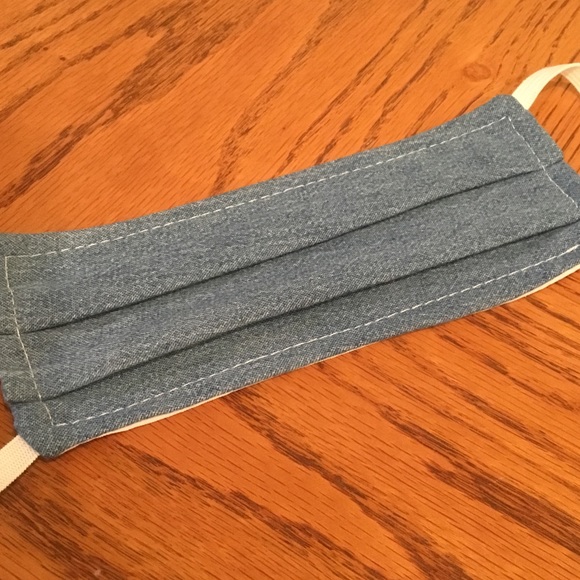 Denim Face Mask (Pleated) - Picture 2 of 8